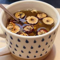 Cordyceps mushroom & red dried apple tea, glass (55k VND)  at Green Inn - Nhà hàng thuần chay in Hanoi