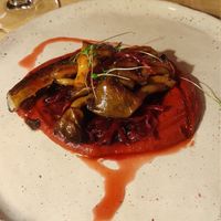 Main course, mushroom and beetroot. at Apaja in Tampere