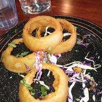 Appetizer - Onion rings, very nice size at Penelope's Vegan Taqueria - Andersonville in Chicago