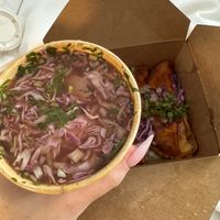 broth for birria tacos   at Penelope's Vegan Taqueria - Andersonville in Chicago