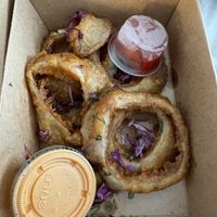 onion rings   at Penelope's Vegan Taqueria - Andersonville in Chicago