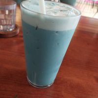 butterfly pea horchata at Penelope's Vegan Taqueria - Andersonville in Chicago
