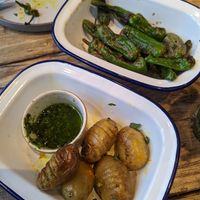 Tumeric hasselback potatoes and pardon peppers at The Taco Box in Chichester