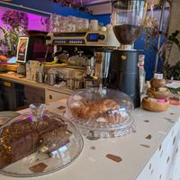 baked goods on display at Flora et Labora in Milan