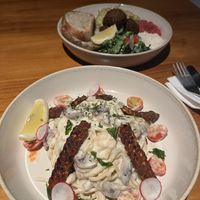 Spaghetti Coconara and the Falafel Bowl   at Tribal in Canggu