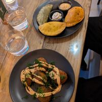Patty calzones and 'meatballs' at Comewell's in North London