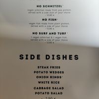 English menu at Das Delicious in Vienna