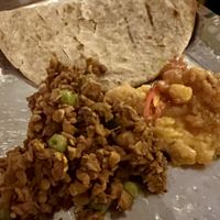 Roti and keema  at Mowgli  in Leicester