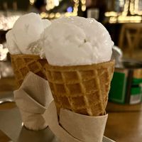 Coconut ice cream   at Mowgli  in Leicester