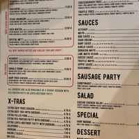 Menu  at The Harp in Hannover