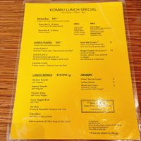   at Kombu Sushi in Los Angeles