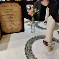 Tisch-Deko an unserem Platz at Baan Sukhothai in Augsburg