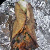 Not the most aesthetically pleasing but it was delicious   at Taco Billy in Black Mountain