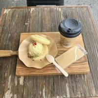 my combo with mango icecream   at La Churrería Chatan in Chatan