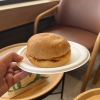 Breakfast roll  at Starbucks in Moorooka