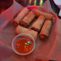 Egg rolls at The Roost Cocktails in Los Angeles