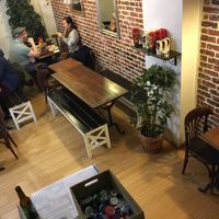 All seats downstairs (upstairs no seats) at East Side Burgers in Paris