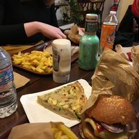 Vegan quiche  at East Side Burgers in Paris