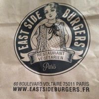 such a cute bag design at East Side Burgers in Paris