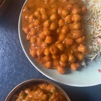 Arroz pillau garbanzos y patatas   at Mum in Nerja