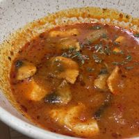 Tomato soft tofu soup  at Plantude - I'Park Mall Yongsan in Seoul