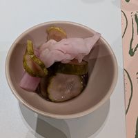 Free little pot of pickles at Plantude - I'Park Mall Yongsan in Seoul