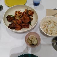 Fried mushroom with rice at Plantude - I'Park Mall Yongsan in Seoul
