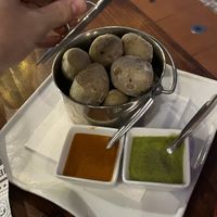 Papas arrugadas con mojos   at Tasca Villera  in Tenerife