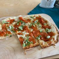 Flammkuchen mit Karottenlachs  at Zum Segelflieger in Ohlstadt