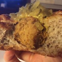 Kielbasa vegan dog at Dreamy Weenies in New Orleans