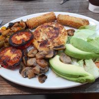 Vegan breakfast at Deja Brew Cafe in South East London