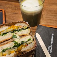 New pistacchio latte at Copains  in Paris