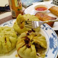 Vegan dumplings and spring sausage at Jiaojiao&Baobao in Milan