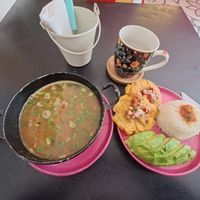 Frijolada: deliciosos frijoles y patacones. at María Candela  in Bogota