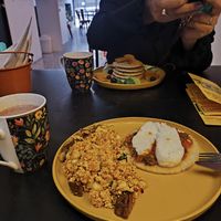 Tofus Rancheiros e panquecas at María Candela  in Bogota