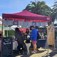 Booth at Grand Lake Farmer's Market at Mume Farm in Orland