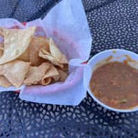 The salsa was soooo good. Ask for it to be warm!  at La Indita in Tucson