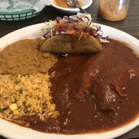 Potato Taco, Spinach Enchilada, Mushroom Enchilada  at La Indita in Tucson