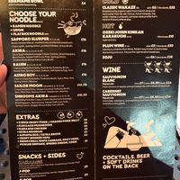 Menu as of March 2026  at Ragin' Ramen in Belfast