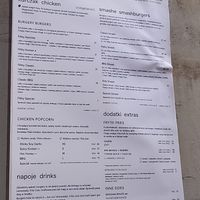 Street menu at Filthy  in Krakow