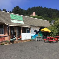   at Green Salmon Coffee and Tea House in Yachats
