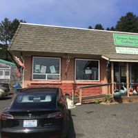  at Green Salmon Coffee and Tea House in Yachats