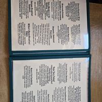 Great menu! Sorry it's sideways! at Green Salmon Coffee and Tea House in Yachats
