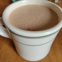 Oz latte (tea latte) at Green Salmon Coffee and Tea House in Yachats