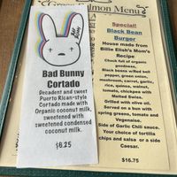 Menu  at Green Salmon Coffee and Tea House in Yachats