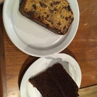 Fruit cake, chocolate cake at Organic Deli Cafe in Oxford