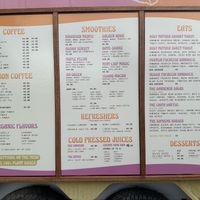 Menu  at Ahonui in Kahului