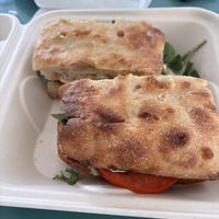 Protein focaccia sandwich   at Ahonui in Kahului