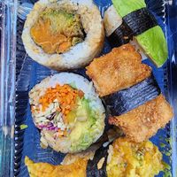 These were only some of the vegan choices! at Kimchi & Wasabi in Nelson