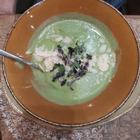 Broccoli cream soup at Cafe Imbir - Ginger in Kyiv